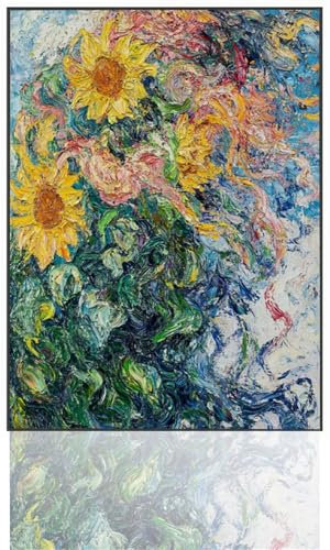 Blume Malen Nach Zahlen, Landschaft Malen Nach Zahlen Kinder, DIY Paint by Numbers Erwachsene Handgemalt öLgemäLde Leinwand für Heim Wohnzimmer Wand Deko, Geschenke Frauen, Ohne Rahmen 20x30cm 01-H