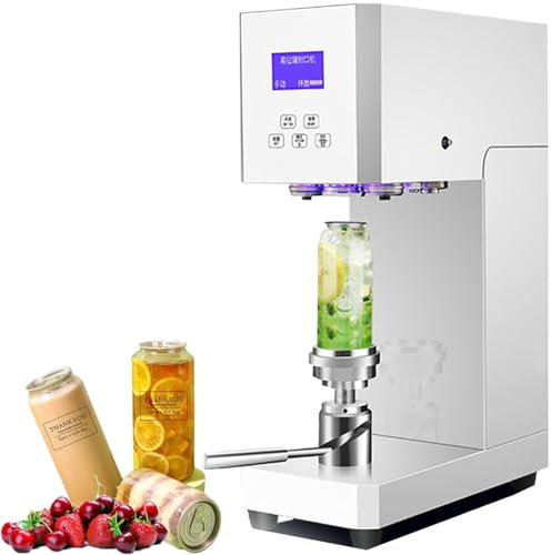 Can Sealer Machine Aluminum Cans Sealing Machine Automatic 370W Electric Can Sealer Machine, Commercial Drink Sealing Machine Automatic Tin Can Sealer Machine,B