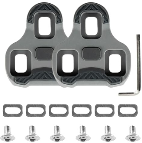 Compatible con Pedales Look Keo Bike de 3 Orificios de Agarre Blade 2, Juego de Tacos para Pedal, Juego de Placas de Zapatos para Bicicleta de Carreras, Pedal Gris 4,5 ° MTB,Accesorios para Ciclismo
