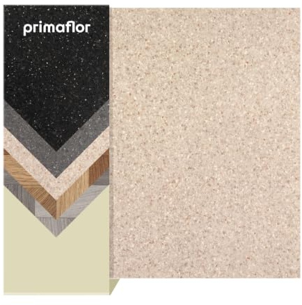 Primaflor PVC Boden Oakland | 200x250 cm | Granit Beige | 2,00 m Breite | 2,5 mm hoch | PVC Bodenbelag Meterware | CV Boden in Steinoptik | rutschhemmender Vinylboden für Wohnräume, Bad, Küche & Büro