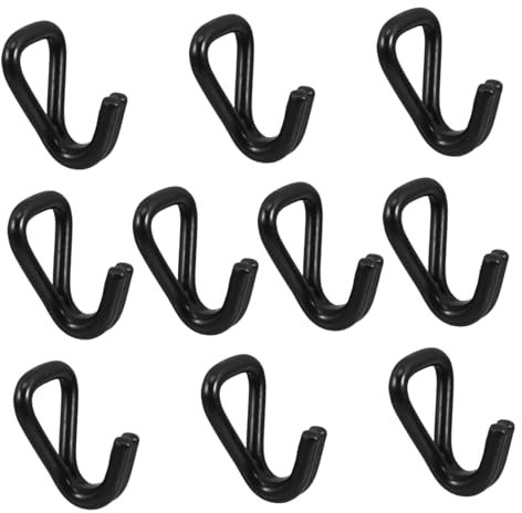 Zerodeko 10pcs Sturdy Double j Hooks Heavy Duty for Garage Warehouse Broom Storage Coat Hanger Bike Rack Pegboard