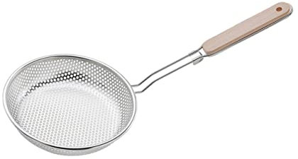 POPETPOP Colador Grande De Acero Inoxidable Cuchara Escurridora Utensilio De Cocina Para Restaurantes Para Fideos y Espumadera Con Mango