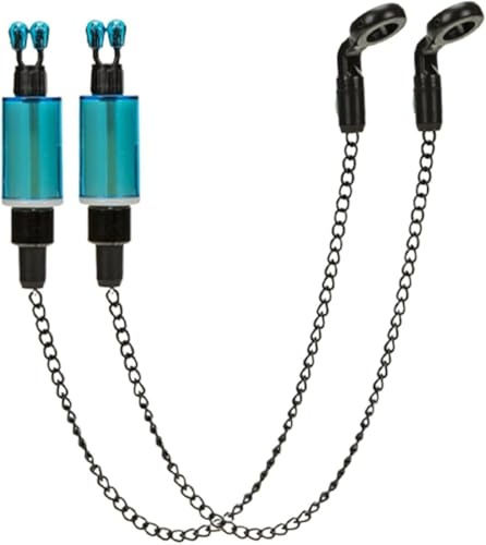 xuergu Bobbins Carp Fishing, 2pcs Fishing Bobbins, Bite Alarm Chain, Bite Indicators for Carp Fishing Swingers, Practical Night Fishing Accessories for Beginners (Blue)