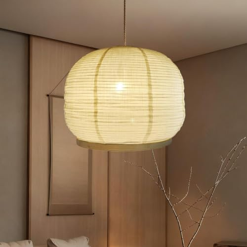 hängelampe mit stecker Handgefertigt boho deckenlampe Leinen- und Bambus-Pendelleuchten eignen sich für minimalistische Dekoration in Restaurants, Schlafzimmern, Wohnzimmer, Fluren und ande (35CM)