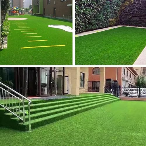 Gazon synthétique réaliste de 2,5 cm - Gazon Artificiel d'extérieur pour terrasses, Mariages et Jardins - Tapis en Plastique 1 x 20 m, Aspect Naturel