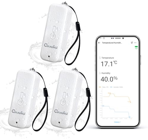 Capteur ZigBee de Température et d'humidité Intelligent IP65, Lot de 3 | ZigBee 3.0 Thermomètre Hygromètre Intérieur Extérieur pour Domotique, ZigBee Hub Requis, Compatible avec Alexa,Home Assistant
