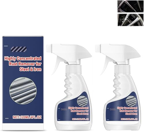 Dissolvant de rouille haute performance pour métal, puissant pour métal et acier inoxydable, puissant dissolvant de rouille pour Iron, Highly Concentrated Rust Remover for Steel & Iron (240ml)