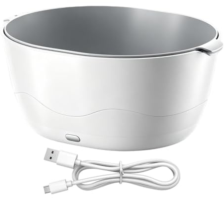 Fruit Washing Machine Automatic Waterproof Double-Layer Equipment | Fruit Vegetable Cleaner Machine for Home Kitchen Indoor Apartment Sink Counter Cooking