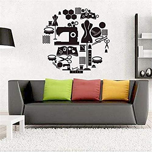 Stickers muraux pour enfants décoration de ciseaux de fer pour machine à coudre de verre à vitre tatouage mural d'art cadeau de personnalité