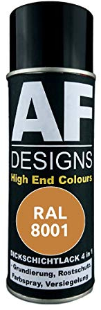 4 in 1 RAL 8001 Ockerbraun Dickschichtlack Lack Spray Spraydose
