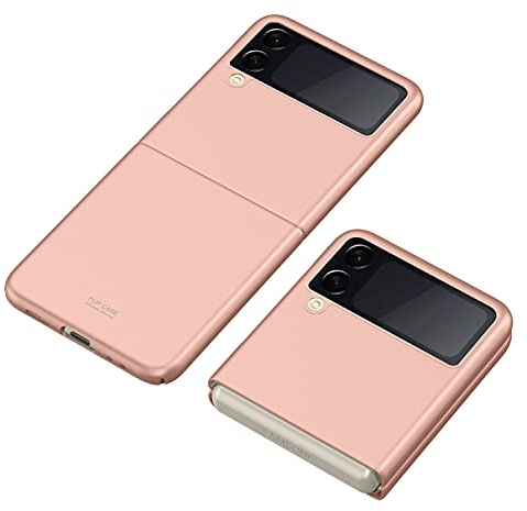 RanTuo Cover per Samsung Galaxy Z Flip 3, Ultrasottile, Leggero, Anti-Graffi, Anti-Impronta, Guscio Protettivo Antiurto, PC Duro Case Custodia per Samsung Galaxy Z Flip 3.(Oro Rosa)