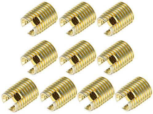 sourcing map 40 Stück Selbstschneidende Gewindeeinsätze M4 M7x8mm 45# Kohlenstoffstahl Reparatur Muttern