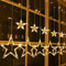 iShabao 2.4m Luces de Cortina de Estrella de Navidad, 138 LED Guirnalda de Luz de Decoración de Ventanas, 8 Modos de Iluminación, Navidad, Boda, Cumpleaños, Hogar, Patio, Blanco Cálido