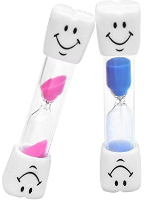 2 Pcs Clessidra a Sabbia,Clessidre Colorato Timer dell'orologio, Clessidra colorata per bambini e classe,Timer per Spazzolini da Cucina Time Management (Rosa+Blu.3 Minuti)