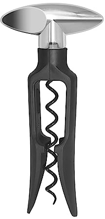 OGGI Weinflaschenöffner, selbstziehender Korkenzieher – selbstzentrierender antihaftbeschichteter Weinöffner Korkenzieher, müheloser Weinkorker – Schwarz 21,6 cm