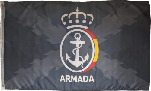 Bandera de la Armada. Armada española. Bandera de la Marina. Aspa de borgoña y el escudo de la armada. Spanish navy. Marina de guerra.