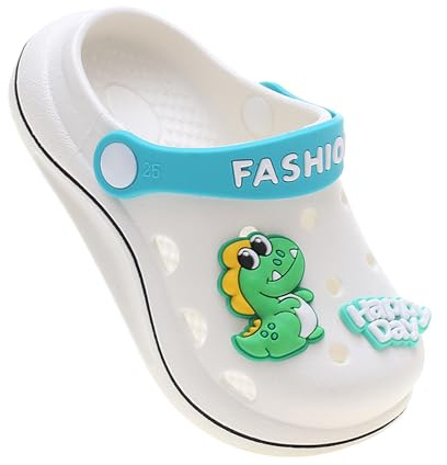 ZYLDK Chaussons de Jardin Unisexes pour Enfants - Chaussons de Jardin douillets - Pantoufles d'été antidérapantes Enfants Sabots et Mules Maison Chaussures de Jardin Fille Garçon Blanc EU29/30