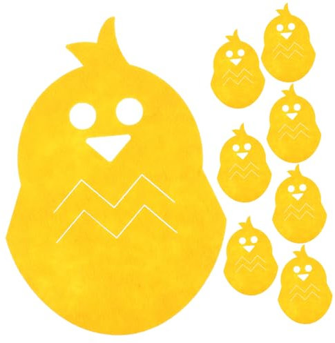Cabilock 8st Küken Bestecktasche Hühnerdekorationen Osterei Geschirrtasche Festival-bestecktaschen Tischdekoration Zu Ostern Osterhasen-utensilienhalter Huhn Tuch Halterung Vlies Bankett
