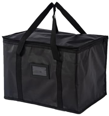 Delivery Bags for Hot Food, 50L Food Delivery Bag, Uber Eats Delivery Bag, Suitable For Catering, Grocery Transportation, Food Delivery, Commercial Grade, Reusable(43 * 30 * 31cm, Black)
