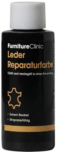 Furniture Clinic Peinture & Teinture Réparatrice Cuir | Colorant Auto-Scellant, Réparation Rapide et Facile | Canapés, Sièges Auto, Chaussures, Sacs à Main - Brun Clair, 50ml