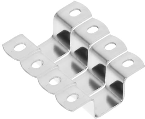 SEWOART Rohrschellen Vierkantrohrschellen U-Förmige Halterung aus Edelstahl 304, 4 Stück 25X25mm Korrosionsbeständig Stabile Rohrstütze Einfache Installation für Innen und Außenanwendungen