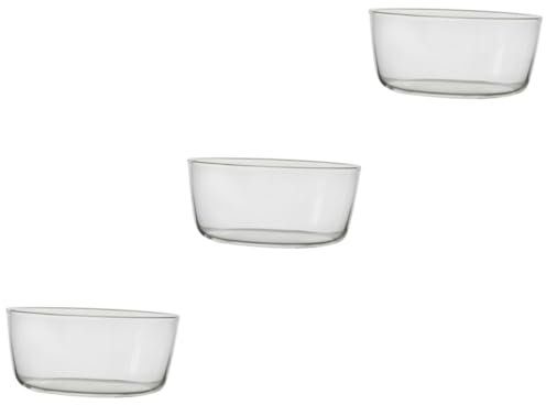 BEBEMOKO 3pièces De Borosilicaté Transparent Réutilisables Pour Desserts Adaptés Au Four Et Au -