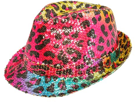 W WIDMANN MILANO Party Fashion - Pailletten Fedora Hut | Glänzender Fedora für Karneval, Festival, Mottoparty, Disco und auffällige Party-Outfits