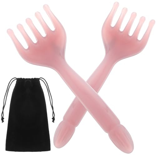 2Pcs Head Scalp Massager, Resin Head Massage Tools, Scalp Stress, Relax, Manual Relaxation Tool, Head Spa Massager for Hair Growth