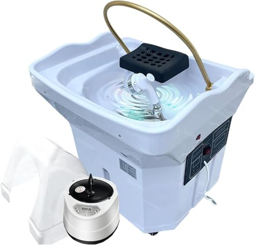 DHMYYXGS Head Spa Equipment,Bassin Shampoing à Circulation Eau,Équipement Spa Tête Japonais,Lit Shampoing Massage,Fumigation par Luminothérapie,Solution Unique pour Soins Tête