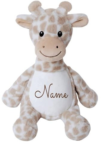Elefantasie Kleines Stofftier PERSONALISIERT Giraffe mit Name Bedruckt Kuscheltier Plüschtier 25cm