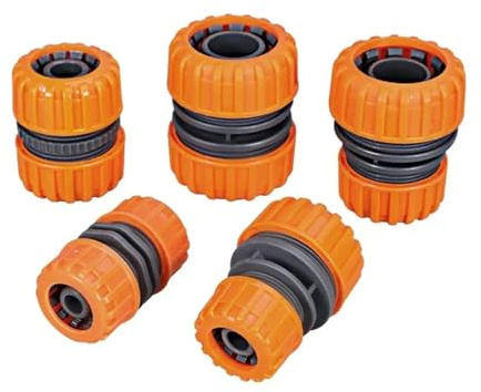 Conector rápido de plástico for Manguera de riego de jardín, 1/2-3/4'', 1 Adaptador de Acoplamiento Macho Doble, Extensor for tubería(Red)
