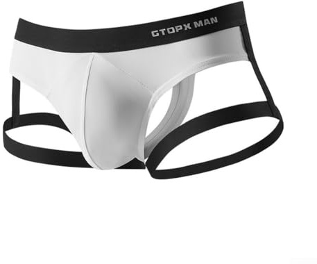 Culotte élégante Jockstrap pour homme conçue pour offrir confort et un look flatteur (L blanc)
