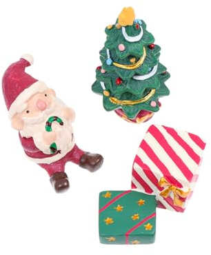 Hemobllo 3stücke Aquarium-weihnachtsdeko Aus Kunstharz Mit Teilen Für Tischschmuck Partydekoration Fensterdekoration Wohnzimmerdeko Bürodeko