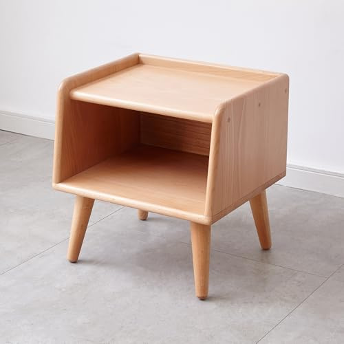 HKBOREVO Nordic Style Bedside Cabinet in European Beech