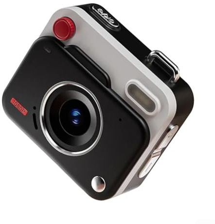 Honseadek Mini appareil photo numérique compact CCD rétro avec fonctionnement automatique et capacités d'enregistrement vidéo HD 1080p (noir)