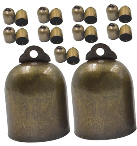 HORIALENCE 20 Pezzi di Campane Vintage Artigianali Campanelli in Metallo Campanelli Ornamentali in Ottone