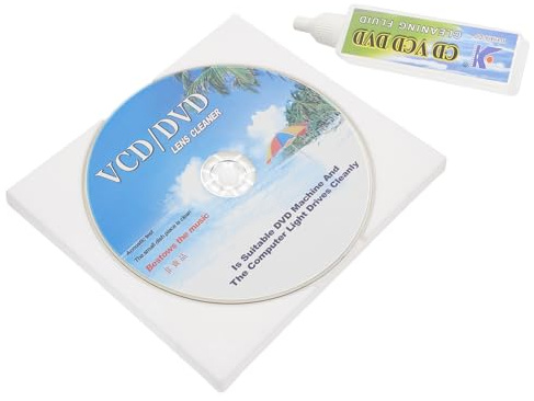Generisch CD DVD Reinigungsset mit Bürste und Reinigungslösung Langlebigespc PP Material Staubentferner für CD Player und Disc Geräte Zur Verlängerung der Lebensdauer