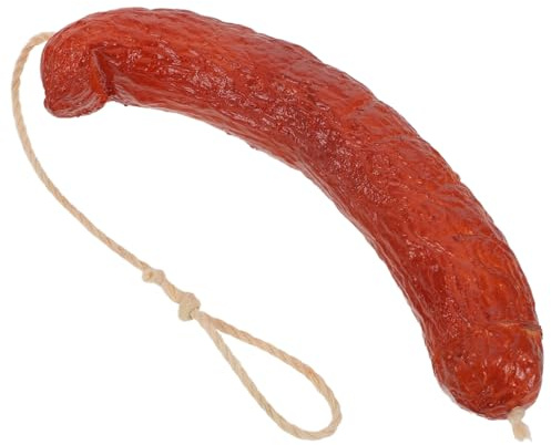FIXOSHEE Lebensechte Bruchsichere Wurst Dekorationsrequisite aus Kunststoff Realistische Russische Hotdog Attrappe für Food Fotografie Restaurantpräsentationen und Küchendekoration