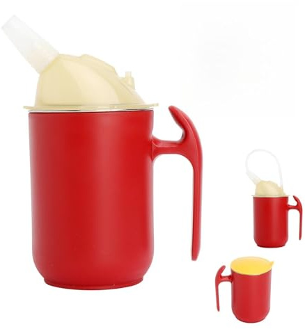 3-in-1 Schnabeltasse Senioren mit Griff Erwachsenen Schnabelbecher 400ml | Auslaufsicherer, Trinkbecher, Auslaufsicher für Seniorens, Trinkbechers, Patienten Sippy Cup Adult, mit Deckeln, Stroh