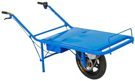 Brouette électrique agricole poussée à la Main, Transport de vergers avec Chariot à Main Compact avec Batterie au Lithium 24 V(Gray,Lithium Battery)