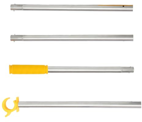 GLEAVI Abridor de Ventana Extensible 1,52 M Amarillo Gancho en C, Varilla Telescópica Multiusos para Tragaluces, Ventanas de Hogar, Oficina y Escuela, Barra de Control y Mantenimiento