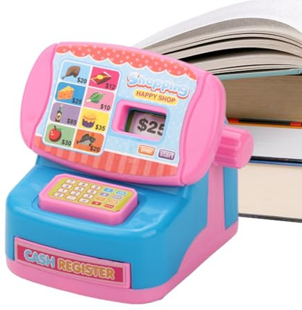 Leksakskassaapparat för de små Realistisk Samlar- Och Prydnadsornament För | Låtsaslek Med Kalkylator Och Kassaapparat Leksak För Klassrum Födelsedags Kalas Regniga Dagar Studerande F