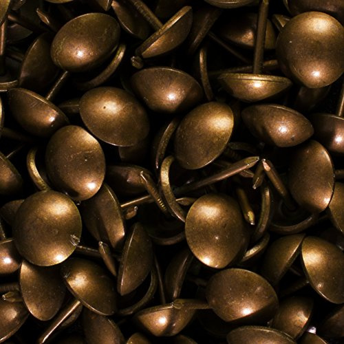 decotacks® 500 PCS Antique Copper Finish,Upholstery Nails, Furniture Tacks, French Natural, Thumb Tack Push Pin, 7/16 Head Dia [Antique Copper, French Natural] DX0511AC500