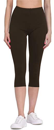 Bellivalini Dam Leggings 3/4 BLV50-148 (Brun, S)