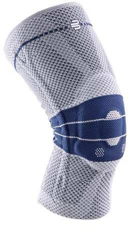 BAUERFEIND Kniebandage GenuTrain Unisex zur Entlastung Stabilisierung und Aktivierung nach Verletzung Operation oder bei chronischen wie Gonarthrose (Gelenkverschleiß) oder Arthritis Titan