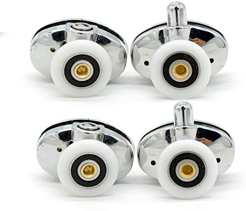 Set of 4 New Oval Singel Wheel Shower Door Rollers 20mm