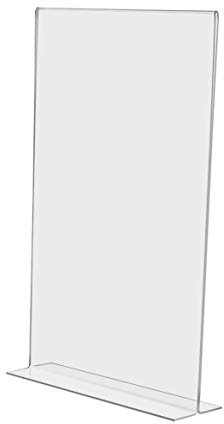 Marketing Holders Acryl-Schilderhalter für 27,9 x 43,2 cm Literatur, doppelseitiger Standrahmen, transparenter Bodenlader, Grafikbild, Display für Bibliotheken, Schulen und Einzelhandelsgeschäfte