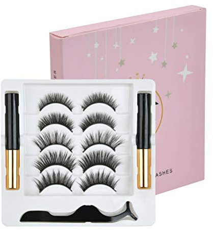 ATPWON Magnetische Falsche Wimpern Set mit Magnetic Eyeliner Falsche Magnetische Wimpern Eyeliner Set