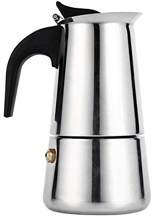 Moka Pot, Espresso Shot Maker Coffee Maker, Stovetop Moka Maker for Office for Gas for Electric Stove Top for Home(100ml)