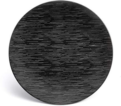 Médard de Noblat - Assiette plate - D27 cm - Magma - Grès - Lot de 6 - Noir